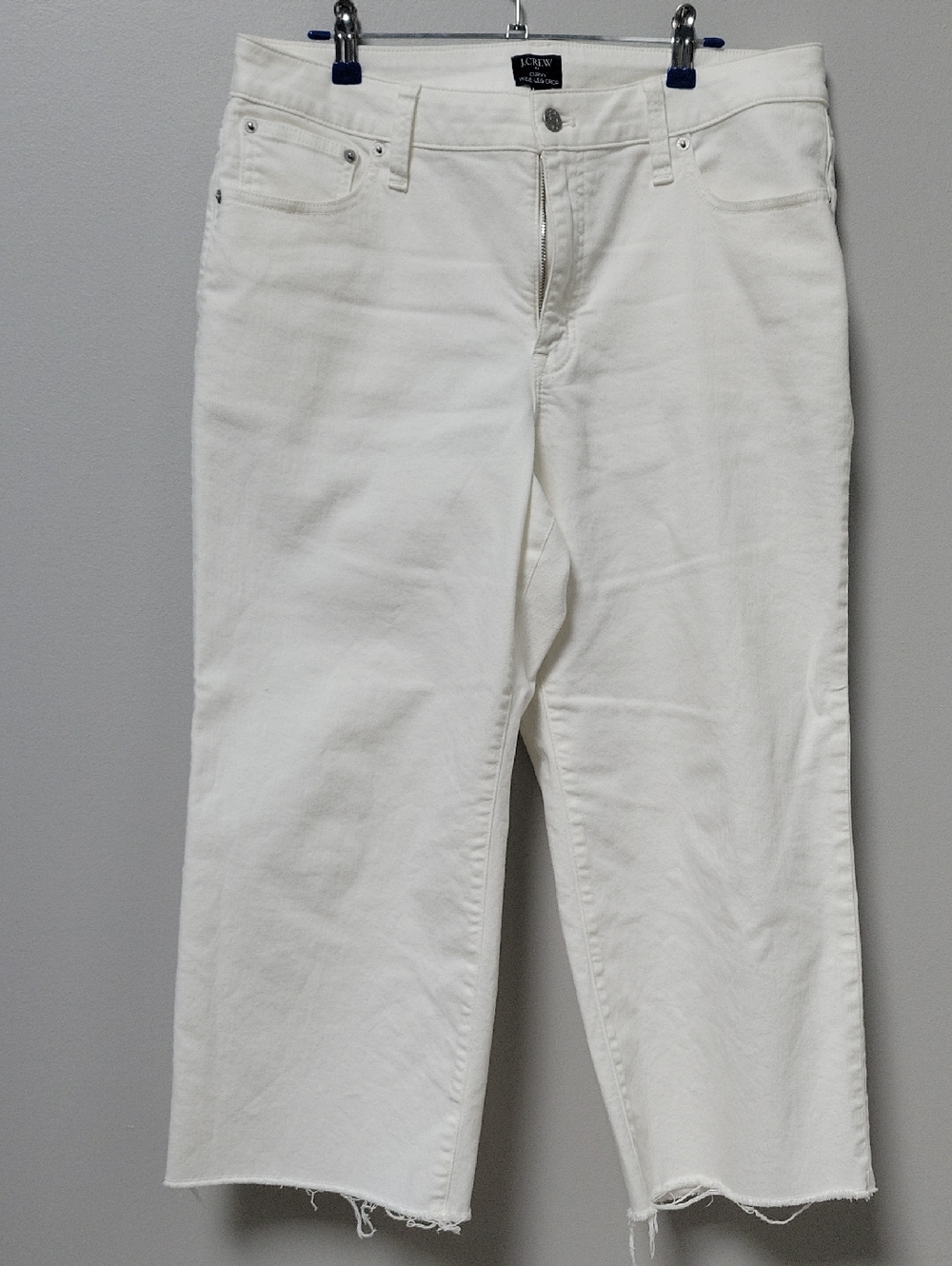 J. Crew White Wide Leg Crop Curvy 31p